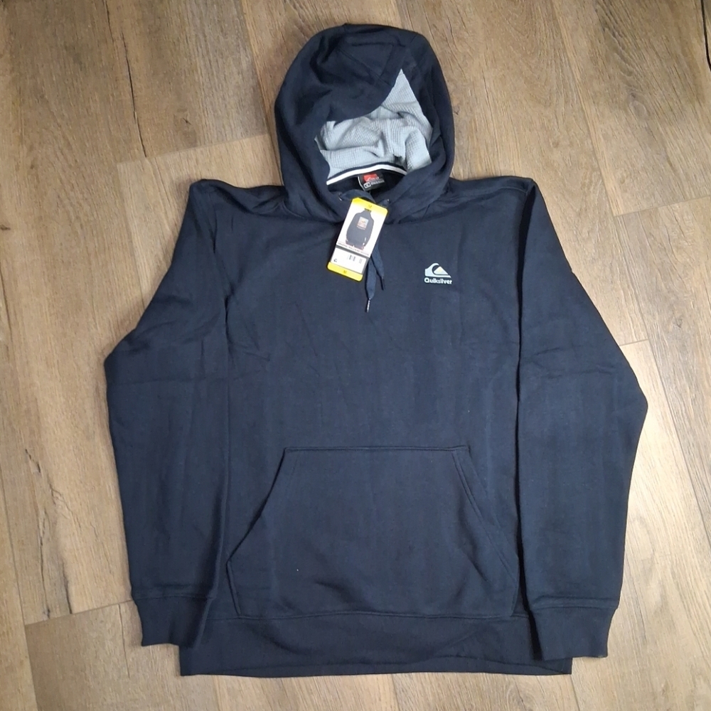 Quicksilver Men's Size M Blue Graphic Pullover Hoodie NWT